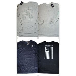 Bundle of 2 Under Armour Men’s XXL Long Sleeve Tees – Black & Green